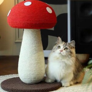 Rascador para gatos con forma de seta